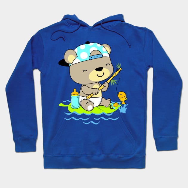 ABDL Baby Bear Fishing Hoodie by NaughtyBoyz